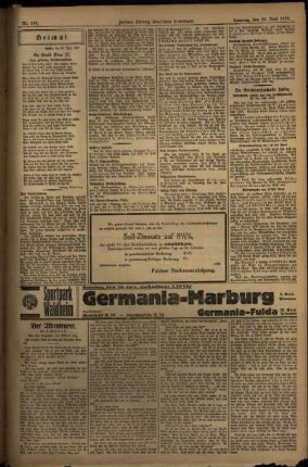 Zweite Ausgabe vom Samstag, den 29. Juni 1929.