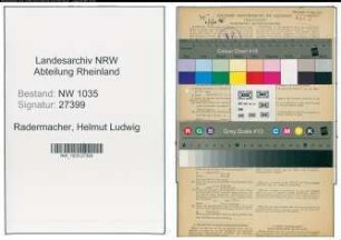 Entnazifizierung Helmut Ludwig Radermacher , geb. 04.05.1909 (Diplomkaufmann)