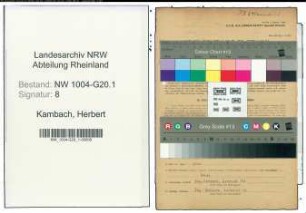 Entnazifizierung Herbert Kambach , geb. 06.07.1916 (Verkaufsleiter)