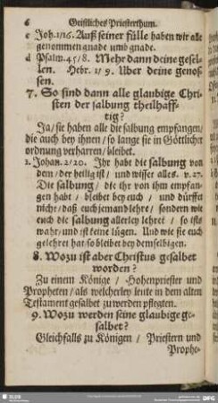 9. Wozu werden seine glaubige gesalbet?