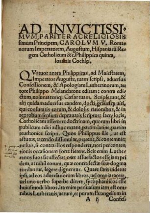 Philippica Qvinta Ioannis Cochlaei, In Tres Libellos Philippi Melanchthonis : Nvper Aeditos