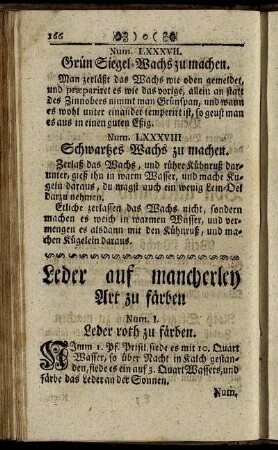Leder auf mancherley Art zu färben.