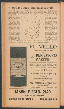 Método sencillo para trazar un óvalo