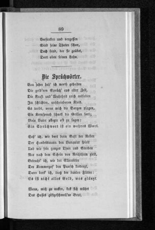 Die Sprüchwörter.