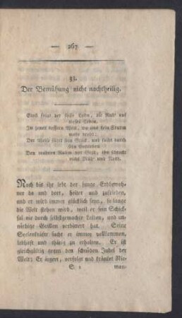 33. Der Bemühung nicht nachtheilig