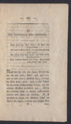 33. Der Bemühung nicht nachtheilig