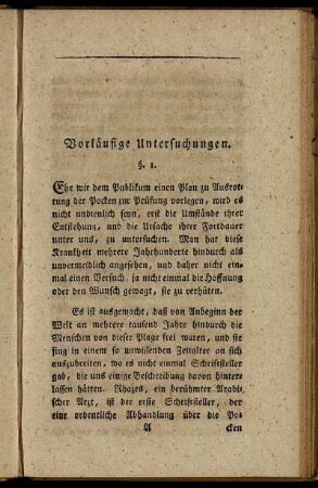 Vorläufige Untersuchungen. [ Erster Theil.]
