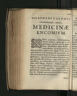 Hieronymi Cardani Mediolanensis, medici, Medicinæ Encomivm