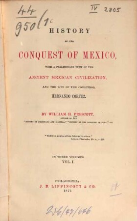 History of the conquest of Mexico, 1
