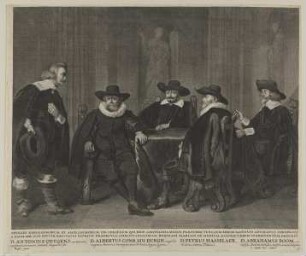 Gruppenbildnis des Cornelis Davelaer, des Antonius Oetgens van Waveren, des Albertus Coenradus Burgh, des Pieter Hasselaer und des Abrahamus Boom