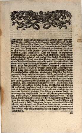 Des zu Wasserburg versammlet gewesenen löblichen Bayrischen Creyses Recess, De dato 23. Junii 1727 : Sammt darzu gehörigen Beylagen