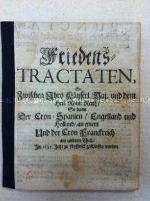 Text des Friedens von Rijswijk 1697