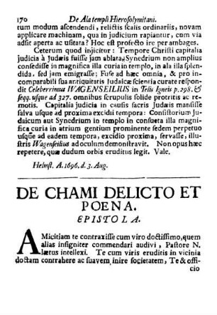 De Chami Delicto & Pœna.