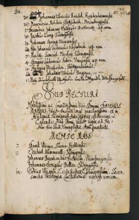 Sommerhalbjahr 1635. Rektorat David Magirus