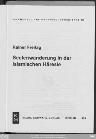 Seelenwanderung in der islamischen Häresie