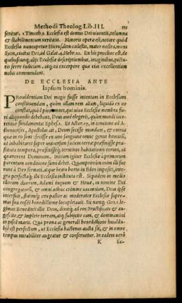 De Ecclesia Ante lapsum hominis.