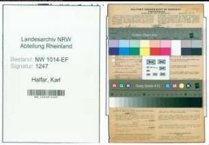 Entnazifizierung Karl Halfar , geb. 18.07.1900 (Lehrer)