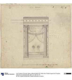 Berlin, Wilhelmstraße 65. Palais des Prinzen August von Preußen. Entwurf zum Badekabinett