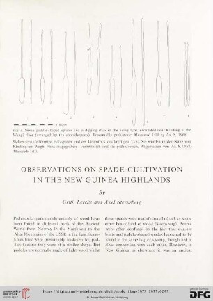Observations on spade-cultivation in the New Guinea Highlands