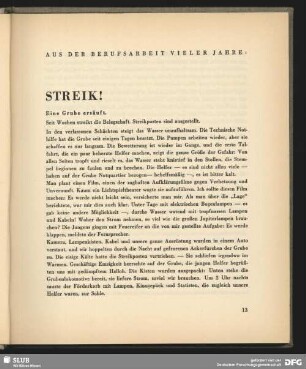 Aus der Berufsarbeit vieler Jahre: Streik!