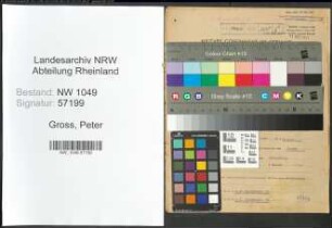 Entnazifizierung Peter Gross , geb. 01.06.1894 (Betriebsleiter)