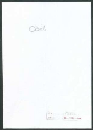 Odell, [& ], o.O. [an Wichert]