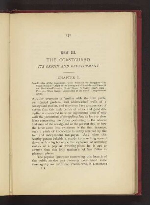 Part III. THE COASTGUARD. ITS ORIGIN AND DEVELOPMENT.