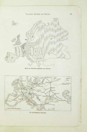 Karte der Bevölkerungsdichte von Europa
