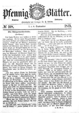 No. 108, 7. u. 8. September