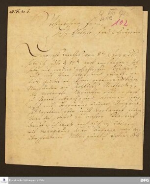 Brief von August Hermann Francke an Rosina Anastasia Francke.
