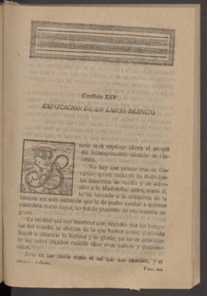 Capítulo XXV - Explicación de un largo silencio