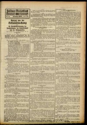 Zweite Ausgabe vom Dienstag, den 30. April 1918.