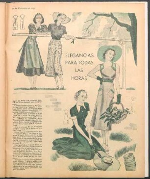 Elegancias para todas las horas [Dibujos]