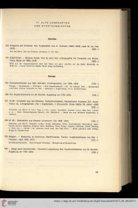 IV. Alte Landkarten und Städteansichten