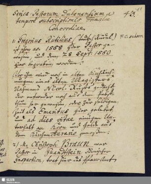 Series Pastorum Dubenensium a tempore subscriptionis