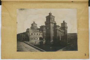 Castello Estense, Ferrara: Ansicht (aus: Skizzen- und Fotoalbum 5)