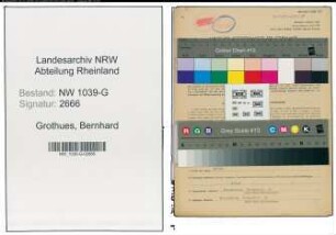 Entnazifizierung Bernhard Grothues , geb. 05.05.1896 (Feuerwehrmann)