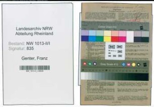 Entnazifizierung Franz Genter , geb. 05.06.1901 (Buchhalter)