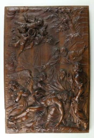 Beweinung Christi in schwarzen Holzrahmen