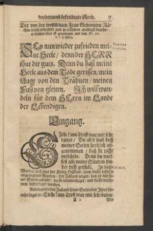 [Textus. Ps. 116, 7. 8. 9.]