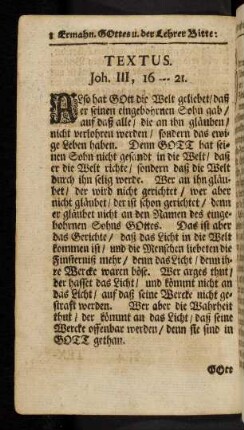 8, Textus. Joh. III, 16 - 21.