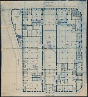 Großes Schauspielhaus (auch: Theater des Volkes, Friedrichstadtpalast), Berlin: Grundriss UG 1:100