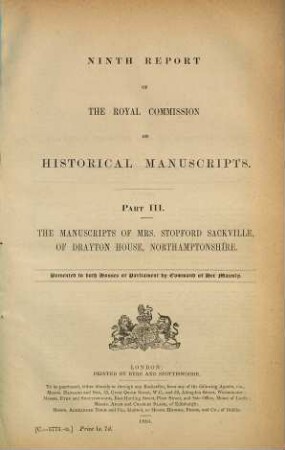 Report. 9. 1884, Part 3