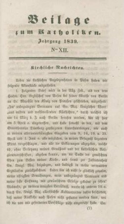 XCIII-CXXXII Beilage Nr. XII