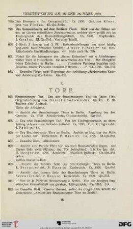 X. Tore (Nr. 803-837)