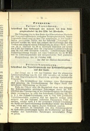 Polizei-Verordnung, [...]