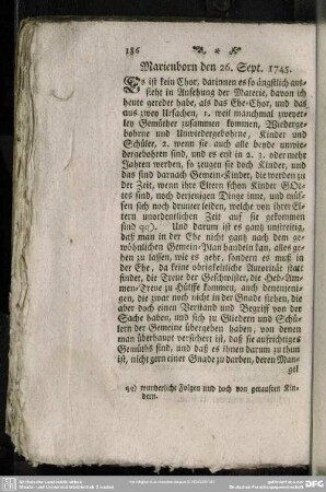 Marienborn den 26. Sept. 1745