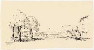 Stadttheater, Gelsenkirchen: Perspektivische Ansicht