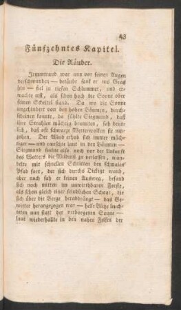 Fünfzehntes Kapitel. Die Räuber.