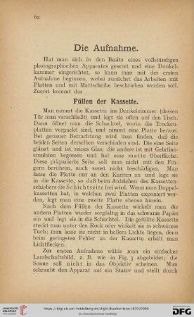 Füllen der Kassette